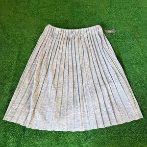 Vince Camuto Elastic Waist Stitched Style Silver Heather Midi Skirt Size XL NWT